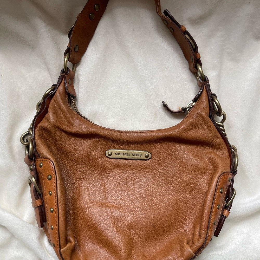 Michael Kors Tan Leather Hobo Bag